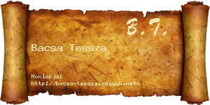 Bacsa Tessza névjegykártya
